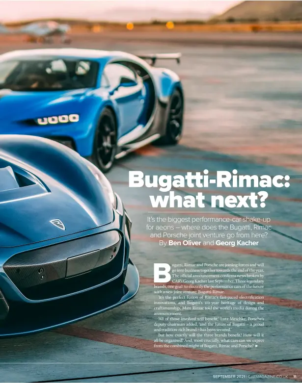 Bugatti, Rimac and Porsche announce joint venture