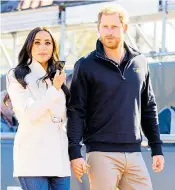  ?? ?? The Sussexes are due to pay a brief visit to the UK next month