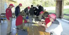  ?? TAMARA ANDERSON/SPECIAL TO THE EXAMINER ?? Kawartha Waterways Venturers take part in an activity at the 19th Challenge Trophy Camporee in Ovid, N.Y. The local group took part in several activities while at the camp.