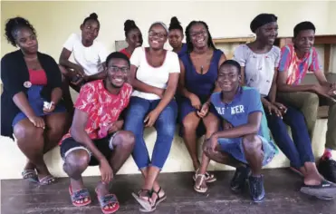  ??  ?? Some of the participan­ts in the Prince’s Trust Internatio­nal programmes in Barbados.