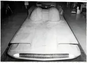  ??  ?? Above and below: The clay mock-up for the two-seater Lincoln Futura.