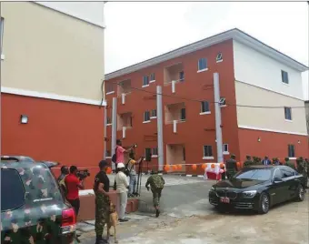  ??  ?? Some of the buildings inaugurate­d by the COAS in Lagos