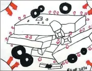  ?? PROVIDED TO CHINA DAILY ?? A drawing by Zhou Yuye showing how she was trapped in rubble after the quake.