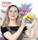  ??  ?? Pride of Scotland Talented teenage artist Amy Tucker with her Arts Award at the Young Scot Awards 2018 ceremony