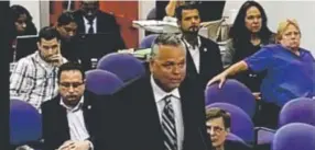  ?? Broward County Public Schools, via The Associated Press ?? Marjory Stoneman Douglas High School school resource officer Scot Peterson attends a school board meeting in February 2015 in this image from video.