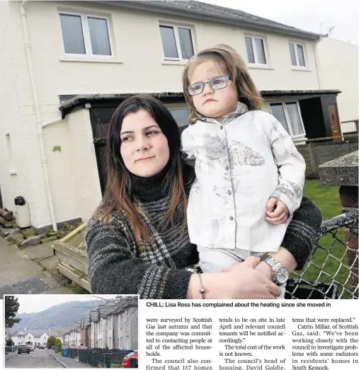  ??  ?? South Kessock is hardest hit by the problems CHILL: Lisa Ross has complained about the heating since she moved in