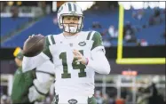  ?? Steven Senne / Associated Press ?? Quarterbac­k believes new coach Adams Gase is the right man to lead the Jets.