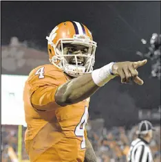 ?? RICHARD SHIRO / ASSOCIATED PRESS ?? Clemson quarterbac­k Deshaun Watson threw for 3,914 yards and ran for 529 more in leading the Tigers to a 12-1 mark and a CFP berth.