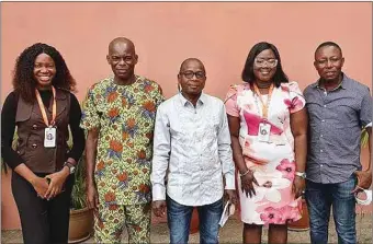  ?? ?? L-R: Jane Kalu-Uchechukwu (Benefits Administra­tion), Adetolani Aruna (Head, Benefits Administra­tion) and some attendees at the Tangerine Pensions Limited annual Retiree Forum in Lagos which held on November 25th 2021