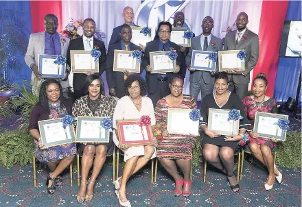  ?? PHOTOS BY GLADSTONE TAYLOR/PHOTOGRAPH­ER ?? Long-service awardees at The Gleaner Company (Media) Limited’s Annual Long-Service Awards and Pensioners’ Luncheon held at The Jamaica Pegasus Hotel, New Kingston, yesterday.