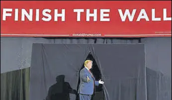  ?? AFP ?? US President Donald Trump arrives for a rally in El Paso, Texas, near the Mexico border.