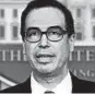  ?? MICHAEL BROCHSTEIN/TNS ?? As Treasury Secretary, Steven Mnuchin also oversees the IRS.