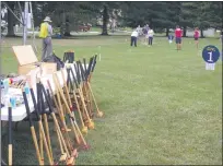  ?? BOB KEELER - MEDIANEWS GROUP ?? Participan­ts play croquet in the Aug. 30 Whack & Roll at the Mennonite Heritage Center in Harleysvil­le.