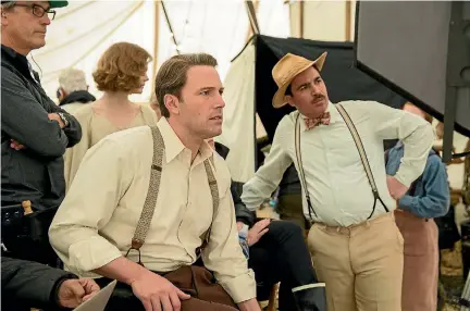  ??  ?? Chris Messina, right, says he learned a lot by watching Ben Affleck direct on the set of Live By Night.