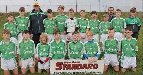  ??  ?? The Cloughbawn players who had to give second best to Taghmon-Camross in Páirc Charman.