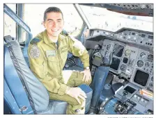  ?? DESIREE ANSTEY/JOURNAL PIONEER ?? Captain Scott Nantes, a native of Kinkora, in the cockpit of his airbus at Air Show Atlantic 2018 in Slemon Park.