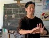  ?? PHOTO: WARWICK SMITH/STUFF ?? Naga Tsutsumi in his home studio.