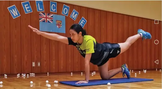  ?? Photo: FASANOC ?? Team Fiji women’s table tennis rep Sally Yee trains in Oita City, Japan, to prepare for the Tokyo Olympic Games 2020 to take place on July 23 to August 8. Yee represente­d Fiji at the 2016 Olympic Games in Rio de Janeiro, Brazil, when she only 15- years- old.