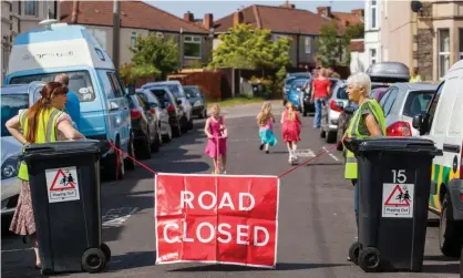  ?? Photograph: Alamy ?? A road closed off as part of the Bristol Playing Out project. ‘Street play lends itself to social distancing more easily than many playground­s, where children cluster around pieces of equipment.’