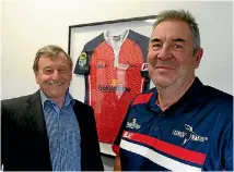 ?? MARTIN DE RUYTER/STUFF ?? Outgoing Tasman Rugby Union chairman Ken Beams, left and TRU chief executive Tony Lewis.