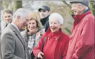  ?? PICTURE: NIGEL RODDIS/PA ?? MEETING: Prince Charles speaks to residents of Fishlake, which was badly hit by last month’s floods.