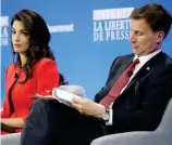  ?? File/AFP ?? Right: Lebanese human rights lawyer Amal Clooney met George Clooney in 2013. File/Getty Images
Left: Amal Clooney is a human rights lawyer and regulary speaks on panels at internatio­nal events.