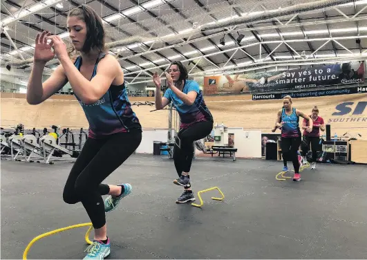  ?? PHOTO: SUPPLIED ?? Back at it . . . Southern Steel players (from left) Kate Heffernan, Jennifer O’Connell, Kendall McMinn, Abby Erwood (hidden) and Te Huinga Reo SelbyRicki­t train in Invercargi­ll yesterday.