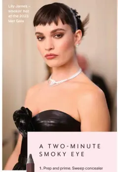  ?? ?? Lily James – smokin’ hot at the 2023 Met Gala