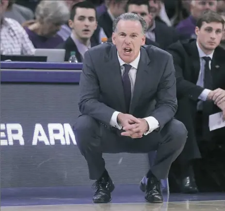  ??  ?? TCU head coach Jamie Dixon, formerly of Pitt, shouts to his team against Georgia Tech during the second half of the NIT final Thursday night in New York.