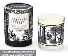  ??  ?? The Enchanted Forest scented candle, £32, Chase &amp; Wonder