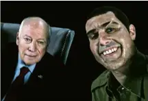  ?? Showtime via Associated Press ?? O ex-vice-presidente Dick Cheney com Erran Morad (Sacha Baron Cohen) em ‘Who Is America?’