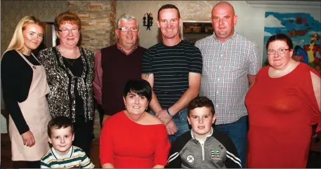  ??  ?? Back: Caitlin Hurley, Kathleen Nobbs, Tony Nobbs, Derek Murphy, Alan Nobbs and Stephanie Merrigan. Front: Charlie, Sarah and Ryan Murphy.