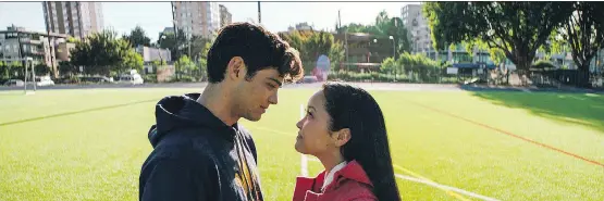  ?? NETFLIX ?? Noah Centineo, left, and Lana Condor star in To All the Boys I’ve Loved Before, a high school flick that’s made Centineo famous — not bad for someone who considered quitting acting.