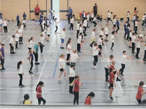  ?? ?? Around 700 children have taken part in the skipping festival.