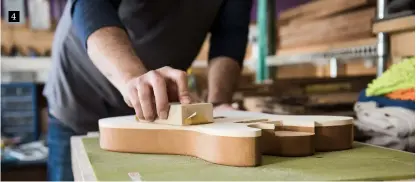  ??  ?? 4 Oodles of hand-work go into every Gray guitar, lending them a sculpted, organic feel