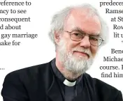  ??  ?? True faith: Rowan Williams