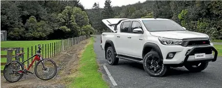  ??  ?? The TRD Special Edition Toyota Hilux ute with its motorised lid.