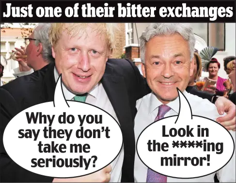  ??  ?? Riposte: Alan Duncan, who quit politics 16 months ago, served under Boris Johnson at the Foreign Office