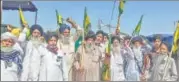  ?? PTI ?? Farmers at Tikri border in New Delhi on Tuesday.