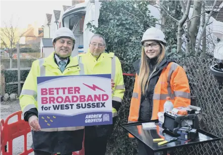  ?? ?? Andrew Griffith has been observing the rollout of ultrafast broadband in Amberley