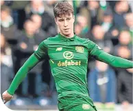  ??  ?? Jack Hendry on his Celtic debut last Saturday