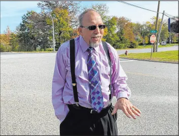  ?? Ellie Rushing The Associated Press ?? Edward Durr speaks Thursday near his home in Swedesboro, N.J., after beating Democrat Steve Sweeney, New Jersey’s longtime state Senate president.