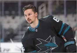  ?? NHAT V. MEYER — BAY AREA NEWS GROUP ?? The Sharks’ Erik Karlsson has an upper-body injury that is unrelated to the oblique strain he had earlier this month.