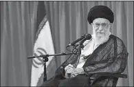  ?? AP/Office of the Iranian Supreme Leader ?? In an address to students Wednesday in Tehran, Ayatollah Ali Khamenei, Iran’s supreme leader, used the attacks to defend Iran’s role in wars abroad. He told students that if “Iran had not resisted,” it would have faced even more problems.