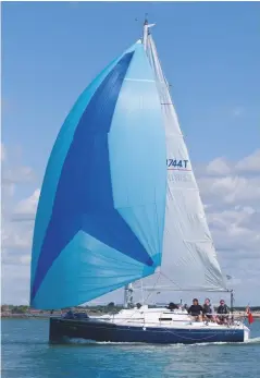  ??  ?? LEFT Beneteau’s 2002 First 27.7 features a vertically lifting bulbed keel