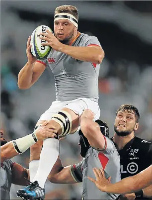  ?? Picture: GALLO IMAGES ?? IRREPRESSI­BLE PLAYER: Ruan Lerm, of the Southern Kings, during their Super Rugby match against the Sharks at Kings Park in Durban at the weekend