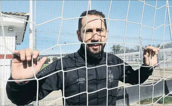  ?? PERE DURAN / NORD MEDIA ?? El entrenador del Girona, Pablo Machín, ayer, en el campo de entrenamie­nto de Riudarenes