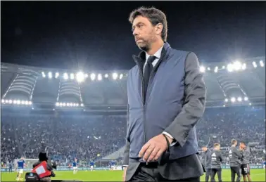  ?? ?? Andrea Agnelli, durante un partido de la Juventus.