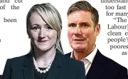  ??  ?? RIVALS: Rebecca Long-bailey and Sir Keir Starmer in the race for the leadership