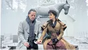  ??  ?? Guy Pearce with co-star Charlotte Riley in ‘A Christmas Carol’